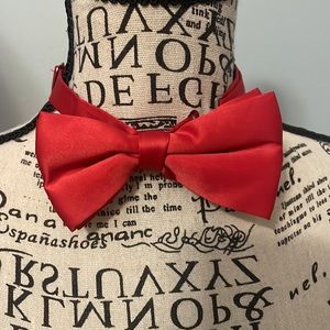 Red Adjustable Bow Tie Unisex Child to Adult